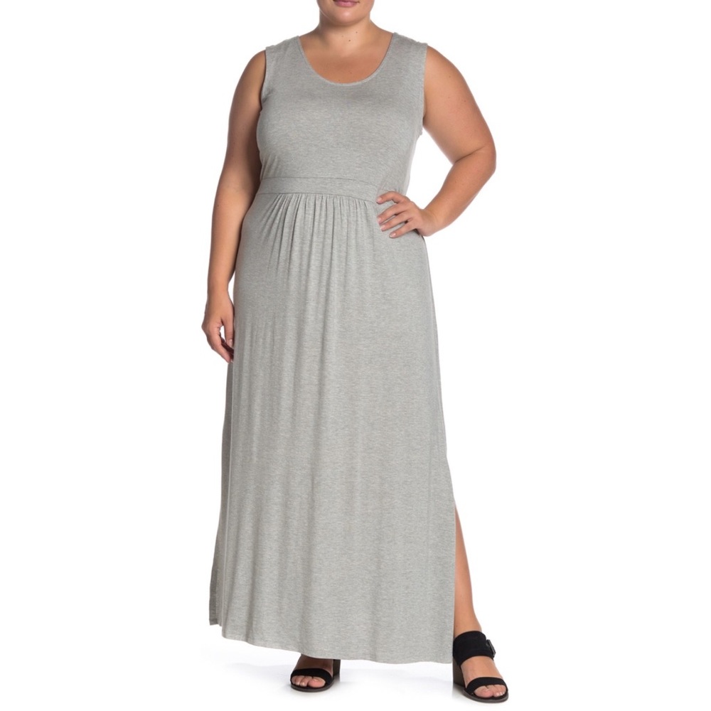 Bobeau Caine Criss-Cross Back Knit Maxi Dress